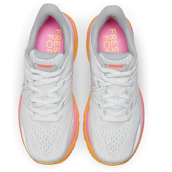 like new New Balance mens White/Vibrant Orange/Vibrant Pink 9.5 US - Picture 3 of 6